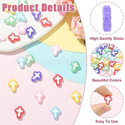 12Pcs 6 Colors Baking Paint Glass Enamel Beads&nbsp;BLOW-YW0001-02