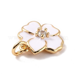 Rack Plating Brass Micro Pave Cubic Zirconia Charms&nbsp;KK-B054-04G