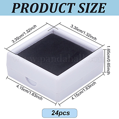 Square Plastic Loose Diamond Gemstone Storage Boxes&nbsp;CON-WH0095-25A