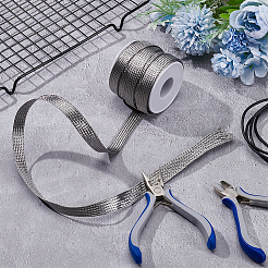 8M Flat 304 Stainless Steel Braided Sleeving&nbsp;FIND-UN0010-03