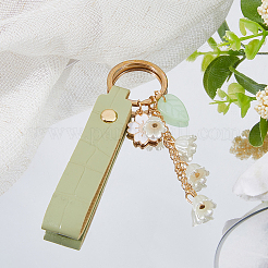 4Pcs Plastic Flower Pendant Keychains&nbsp;AJEW-DC0003-43