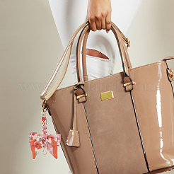 2Pcs 2 Styles Bowknot Zinc Alloy with Polyester Bag Extension Chains&nbsp;FIND-GO0003-73