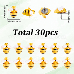 30Pcs Resin Bees Drawing Pins&nbsp;AJEW-SC00061