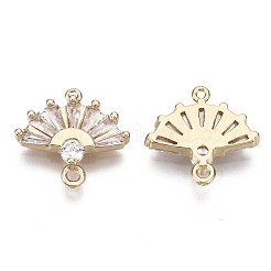 Brass Micro Pave Cubic Zirconia Links Connectors&nbsp;KK-R111-067