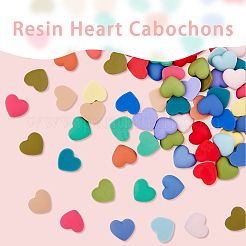 75Pcs 15 Colors Opaque Resin Cabochons&nbsp;RESI-HY0001-01