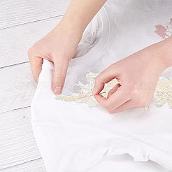 Leaf Polyester Embroidery Lace Appliques&nbsp;DIY-FG0003-90B