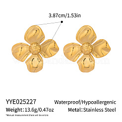 Flower Stainless Steel Stud Earrings for Women&nbsp;UZ1208-2