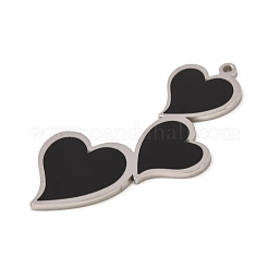 304 Stainless Steel with Black Enamel Pendants&nbsp;SA-CBA061A-03P