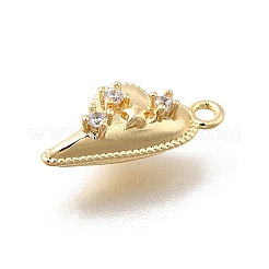 Brass Micro Pave Cubic Zirconia Pendants&nbsp;KK-U061-12G