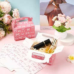 12Pcs 2 Colors White and Pink Bowknot Printed Paper Candy Tote Boxes&nbsp;ST-CJ0010-13