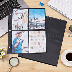 100Pcs PP Plastic 3 Holes Binder Inner Pages for Card Holder&nbsp;AJEW-BC0010-92