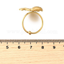 304 Stainless Steel Adjustable Cuff Rings for Women&nbsp;RJEW-M103-02G