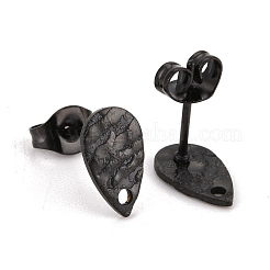 304 Stainless Steel Stud Earring Findings Ion Plating(IP)&nbsp;STAS-O119-28EB