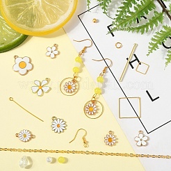 DIY Daisy Dangle Earrings Making Kits&nbsp;DIY-YW0016-27