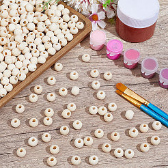 500Pcs Unfinished Natural Wood European Beads&nbsp;WOOD-PA0001-57