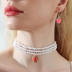 6Pcs 5 Styles Transparent Resin Fruit Pendants&nbsp;FIND-YW0005-66