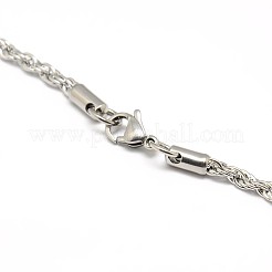 Fashionable 304 Stainless Steel Rope Chain Necklace Making&nbsp;STAS-A028-N052