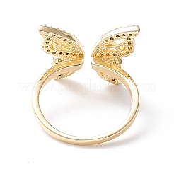 Butterfly Clear Cubic Zirconia Cuff Ring&nbsp;LS-RJEW-D117-05G