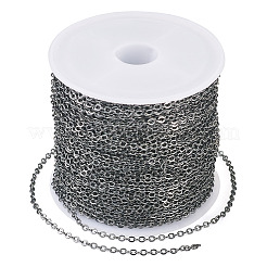 Brass Coated Iron Flat Cable Chains&nbsp;CH-TAC0007-01B