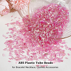 ABS Plastic Tube Beads&nbsp;DIY-WH0888-230D