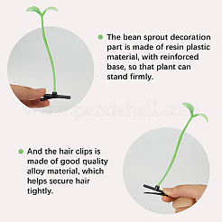 32Pcs 2 Style Bean Sprout Plastic Alligator Hair Clips&nbsp;PHAR-CP0001-19