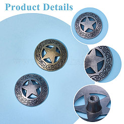 20Pcs 2 Colors Alloy Rivets&nbsp;DIY-CA0007-29