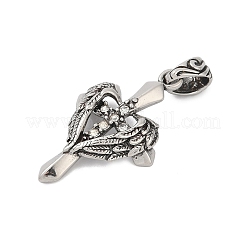 316 Surgical Stainless Steel Micro Pave Cubic Zirconia  Pendants&nbsp;STAS-D304-18AS