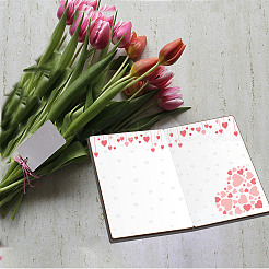 Bamboo Greeting Card & Paper Envelope with Bowknot&nbsp;AJEW-WH0202-004