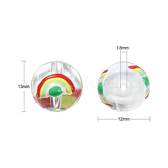 10Pcs Transparent Glass Enamel Beads&nbsp;GLAA-CJ0001-95