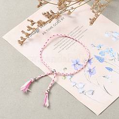 Adjustable Braided Cotton Cords Slider Bracelets Making&nbsp;AJEW-JB00797-04