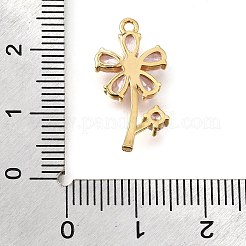 Brass Micro Pave Clear Cubic Zirconia Pendants&nbsp;KK-U065-01C-G