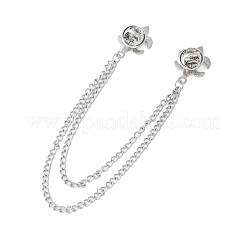 Fleur De Lis Alloy Hanging Chain Brooches&nbsp;JEWB-NH0001-01P