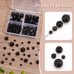 130Pcs 4 Style Natural Obsidian Beads Strands&nbsp;G-PH0002-48