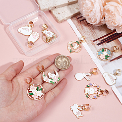 12Pcs Alloy Enamel Stethoscope Pendant Decorations&nbsp;HJEW-OC00136