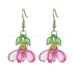 304 Stainless Steel Glass Dangle Earrings&nbsp;EJEW-MZ00433-05