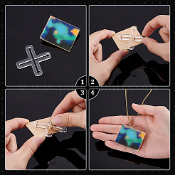 36Pcs Transparent Acrylic Multi-strand Links&nbsp;TACR-PH0001-98