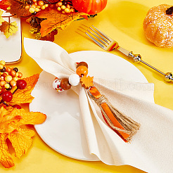 Wood Beaded Napkin Rings&nbsp;AJEW-SC00040