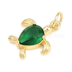 Brass Micro Pave Cubic Zirconia Pendants&nbsp;LS-KK-D258-41G-03