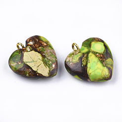 Assembled Bronzite and Imperial Jasper Pendants&nbsp;X-G-T111-04H