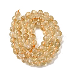 Heated Natural Citrine Beads Strands&nbsp;G-D323-A01-6mm-B
