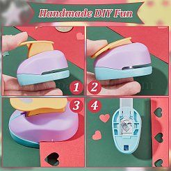 4Pcs 4 Colors Plastic Craft Punch for Scrapbooking & Paper Crafts&nbsp;TOOL-FG0001-11