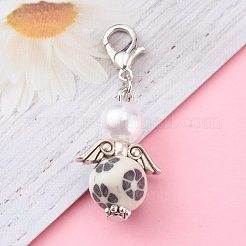 Handmade Flower Pattern Polymer Pendants&nbsp;HJEW-JM00424