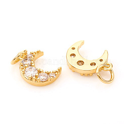 Brass Micro Pave Cubic Zirconia Charms&nbsp;KK-I672-26G
