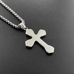 Cool Men's Cross 304 Stainless Steel Pendant Punk Necklaces&nbsp;CM3721