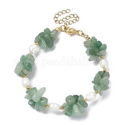4Pcs 4 Style Natural Mixed Gemstone Chips & Pearl Beaded Bracelets Set&nbsp;BJEW-TA00349