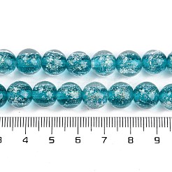 Handmade Gold Foil Lampwork Beads Strands&nbsp;LAMP-Q002-01A