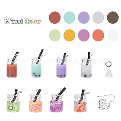 DIY 8Pairs Summer Style Earring Kits&nbsp;DIY-YW0001-85