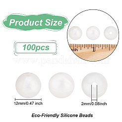Food Grade Eco-Friendly Silicone Beads&nbsp;SIL-WH0010-10D