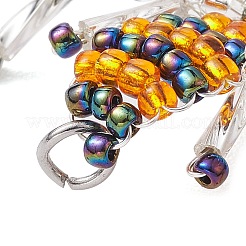 2Pcs Handmade Glass Seed Beads Woven Pendants&nbsp;PALLOY-MZ00214