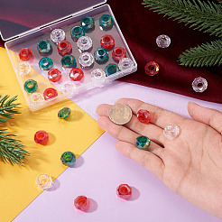 36Pcs 3 Styles Transparent Glass European Beads&nbsp;GPDL-TA0001-08